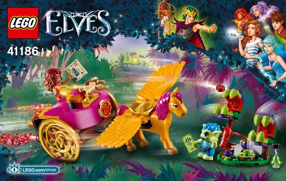 Istruzioni per la Costruzione - LEGO - Elves - 41186 - Azari e la fuga dalla foresta dei Goblin: Page 1