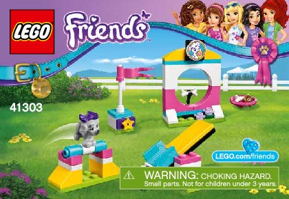 Istruzioni per la Costruzione - LEGO - Friends - 41303 - Il parco giochi dei cuccioli: Page 1