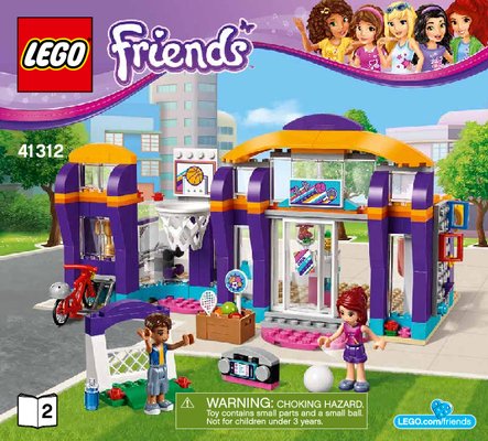 Istruzioni per la Costruzione - LEGO - Friends - 41312 - Il centro sportivo di Heartlake: Page 1