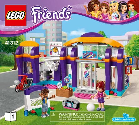 Istruzioni per la Costruzione - LEGO - Friends - 41312 - Il centro sportivo di Heartlake: Page 1