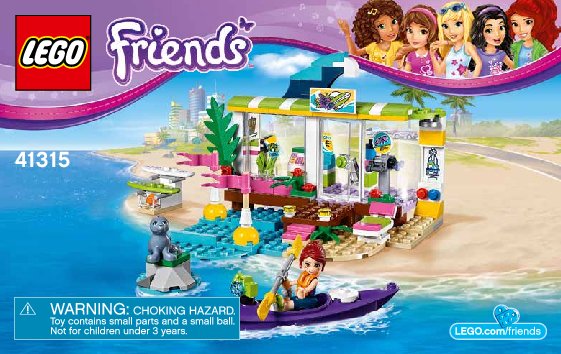 Istruzioni per la Costruzione - LEGO - Friends - 41315 - Il Surf Shop di Heartlake: Page 1