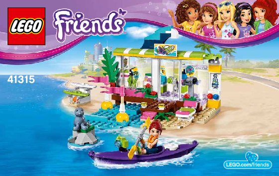 Istruzioni per la Costruzione - LEGO - Friends - 41315 - Il Surf Shop di Heartlake: Page 1