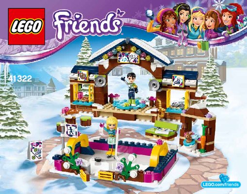 Istruzioni per la Costruzione - LEGO - Friends - 41322 - La pista di pattinaggio del villaggio invernale: Page 1