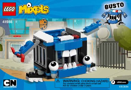 Istruzioni per la Costruzione - LEGO - Mixels - 41555 - Busto: Page 1