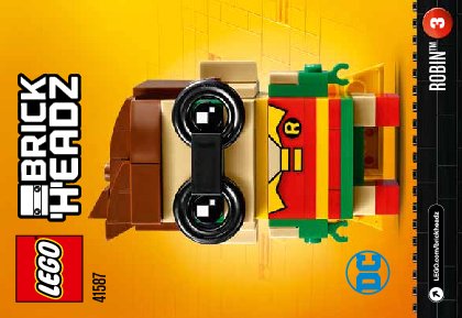 Istruzioni per la Costruzione - LEGO - BrickHeadz - 41587 - Robin™: Page 1