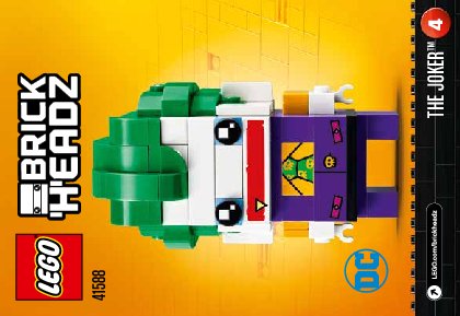 Istruzioni per la Costruzione - LEGO - BrickHeadz - 41588 - The Joker™: Page 1