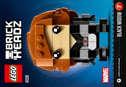 Istruzioni per la Costruzione - LEGO - BrickHeadz - 41591 - Vedova Nera: Page 1