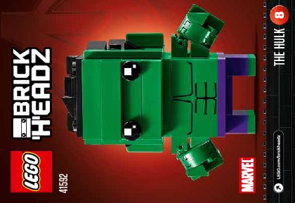 Istruzioni per la Costruzione - LEGO - BrickHeadz - 41592 - Hulk: Page 1