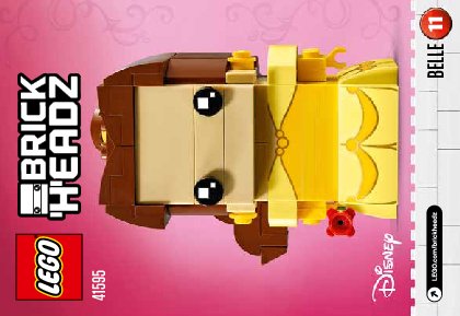 Istruzioni per la Costruzione - LEGO - BrickHeadz - 41595 - Belle: Page 1