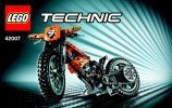 Istruzioni per la Costruzione - LEGO - Technic - 42007 - Moto da cross: Page 1