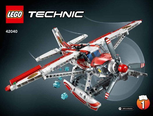 Istruzioni per la Costruzione - LEGO - Technic - 42040 - Aereo antincendio: Page 1