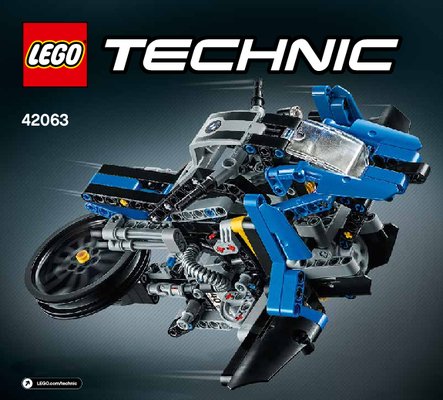 Istruzioni per la Costruzione - LEGO - Technic - 42063 - BMW R 1200 GS Adventure: Page 1