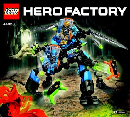 Istruzioni per la Costruzione - LEGO - Hero Factory - 44028 - Robo-macchina da combattimento di SURGE e ROCKA: Page 1