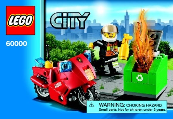 Istruzioni per la Costruzione - LEGO - City - 60000 - Motocicletta dei pompieri: Page 1