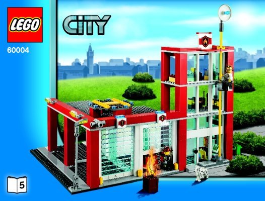 Istruzioni per la Costruzione - LEGO - City - 60004 - Caserma dei pompieri: Page 1