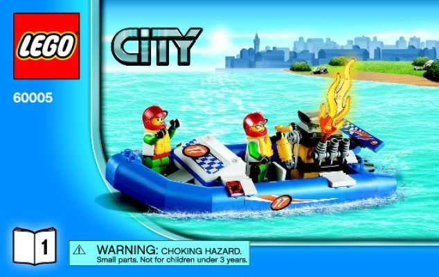 Istruzioni per la Costruzione - LEGO - 60005 - Fire Boat: Page 1