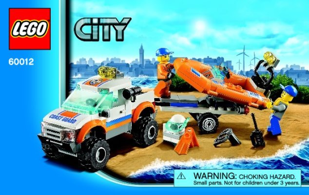 Istruzioni per la Costruzione - LEGO - City - 60012 - Fuoristrada e gommone di salvataggio: Page 1