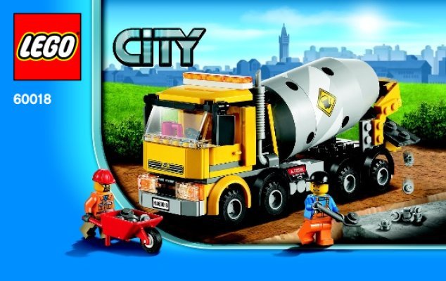 Istruzioni per la Costruzione - LEGO - 60018 - Cement mixer: Page 1