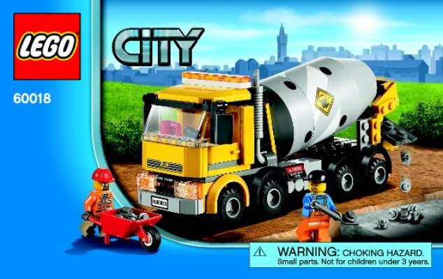 Istruzioni per la Costruzione - LEGO - 60018 - Cement mixer: Page 1