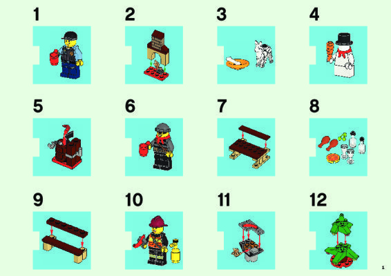 Istruzioni per la Costruzione - LEGO - 60024 - LEGO® City Advent Calendar: Page 1