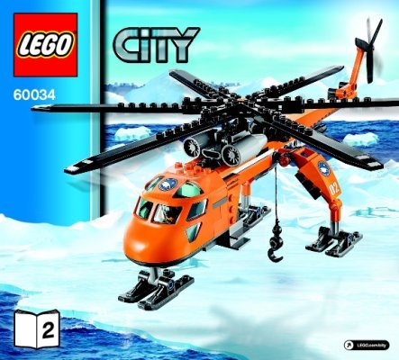 Istruzioni per la Costruzione - LEGO - City - 60034 - Eli-gru artica: Page 1