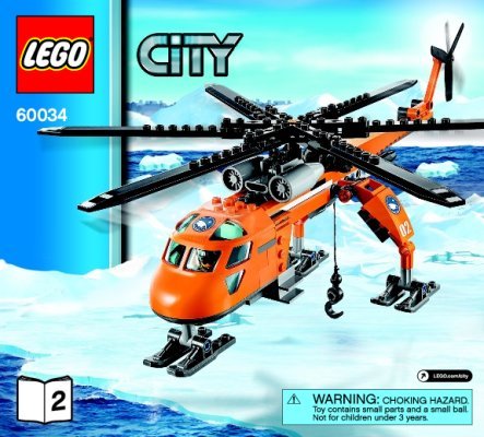 Istruzioni per la Costruzione - LEGO - City - 60034 - Eli-gru artica: Page 1