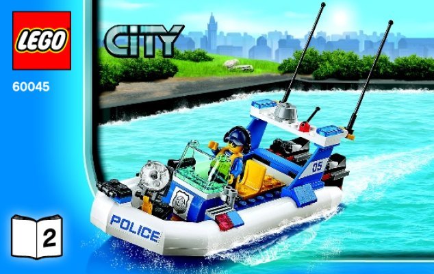 Istruzioni per la Costruzione - LEGO - City - 60045 - Gommone della Polizia: Page 1