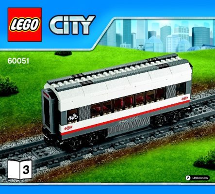 Istruzioni per la Costruzione - LEGO - City - 60051 - Treno passeggeri alta velocità: Page 1