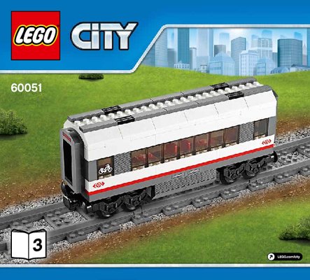 Istruzioni per la Costruzione - LEGO - City - 60051 - Treno passeggeri alta velocità: Page 1