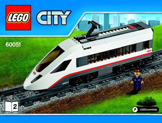 Istruzioni per la Costruzione - LEGO - City - 60051 - Treno passeggeri alta velocità: Page 1