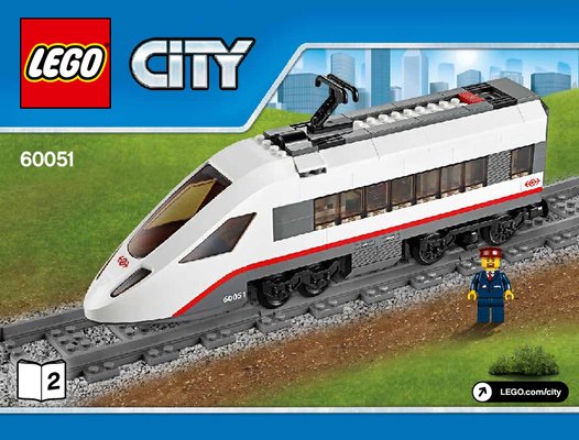 Istruzioni per la Costruzione - LEGO - City - 60051 - Treno passeggeri alta velocità: Page 1