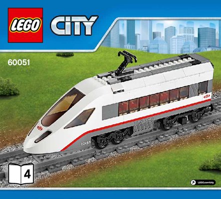 Istruzioni per la Costruzione - LEGO - City - 60051 - Treno passeggeri alta velocità: Page 1