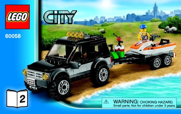 Istruzioni per la Costruzione - LEGO - City - 60058 - SUV con moto d'acqua: Page 1