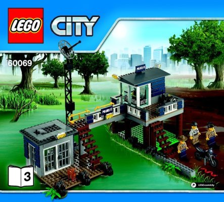 Istruzioni per la Costruzione - LEGO - City - 60069 - La caserma della Polizia nelle paludi: Page 1