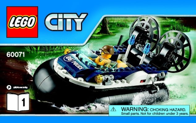 Istruzioni per la Costruzione - LEGO - City - 60071 - Arresto con l'hovercraft: Page 1