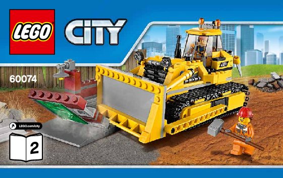 Istruzioni per la Costruzione - LEGO - City - 60074 - Bulldozer: Page 1