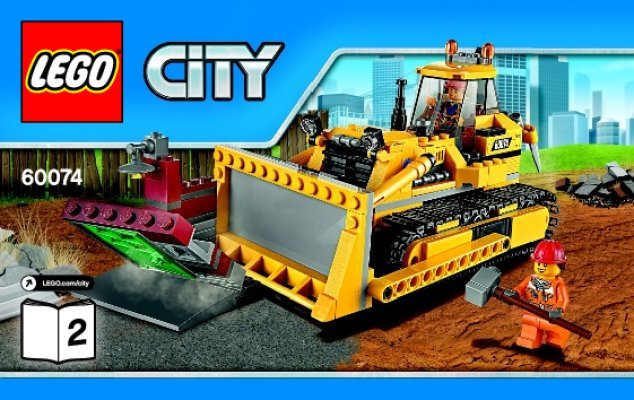 Istruzioni per la Costruzione - LEGO - City - 60074 - Bulldozer: Page 1