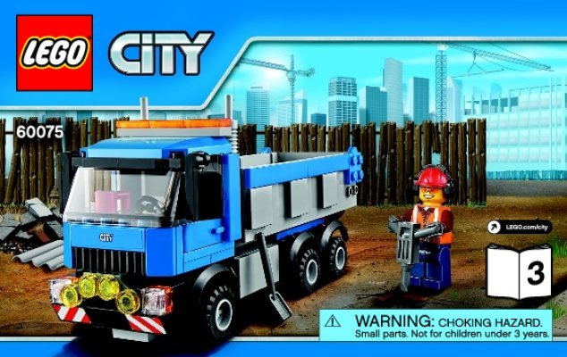 Istruzioni per la Costruzione - LEGO - City - 60075 - Scavatore e camion: Page 1