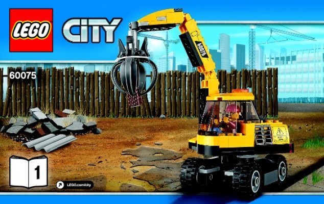 Istruzioni per la Costruzione - LEGO - City - 60075 - Scavatore e camion: Page 1