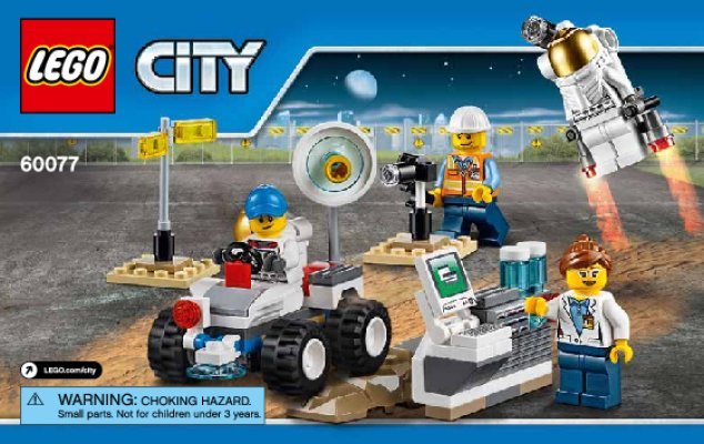 Istruzioni per la Costruzione - LEGO - City - 60077 - Starter set Spazio: Page 1