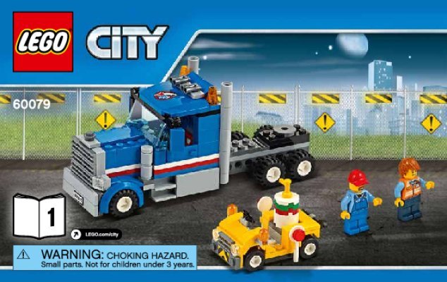 Istruzioni per la Costruzione - LEGO - City - 60079 - Trasportatore di jet: Page 1