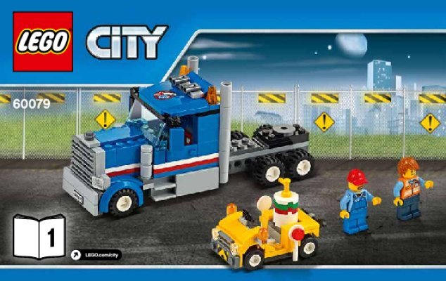 Istruzioni per la Costruzione - LEGO - City - 60079 - Trasportatore di jet: Page 1