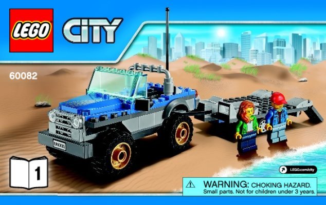 Istruzioni per la Costruzione - LEGO - City - 60082 - Rimorchio Dune Buggy: Page 1