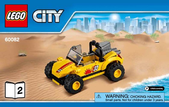 Istruzioni per la Costruzione - LEGO - City - 60082 - Rimorchio Dune Buggy: Page 1