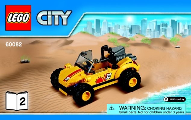 Istruzioni per la Costruzione - LEGO - City - 60082 - Rimorchio Dune Buggy: Page 1