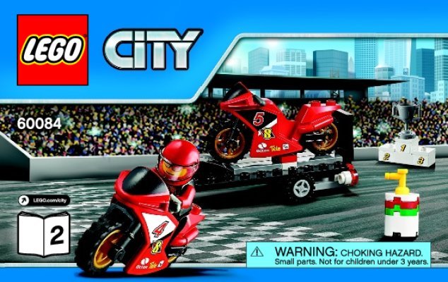 Istruzioni per la Costruzione - LEGO - City - 60084 - Trasportatore di moto da corsa: Page 1