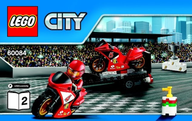 Istruzioni per la Costruzione - LEGO - City - 60084 - Trasportatore di moto da corsa: Page 1