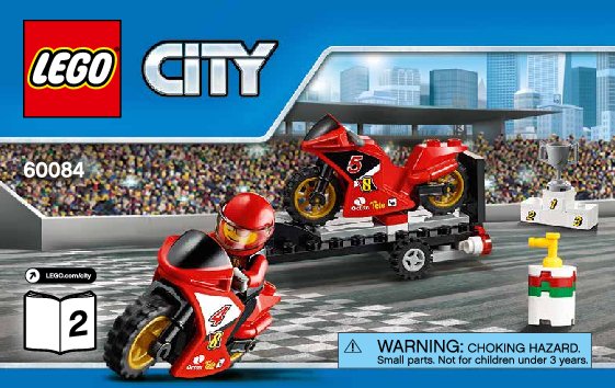 Istruzioni per la Costruzione - LEGO - City - 60084 - Trasportatore di moto da corsa: Page 1