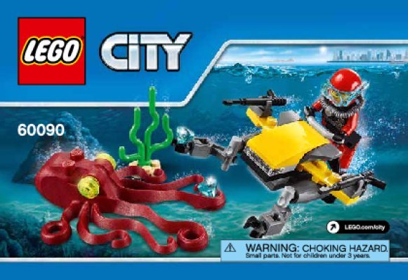 Istruzioni per la Costruzione - LEGO - City - 60090 - Scooter per immersioni subacquee: Page 1