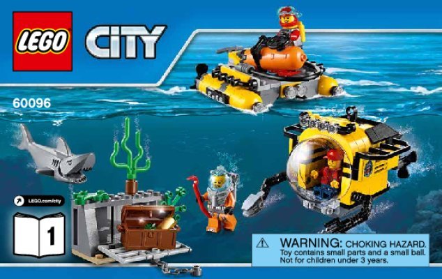 Istruzioni per la Costruzione - LEGO - City - 60096 - Base sottomarina: Page 1